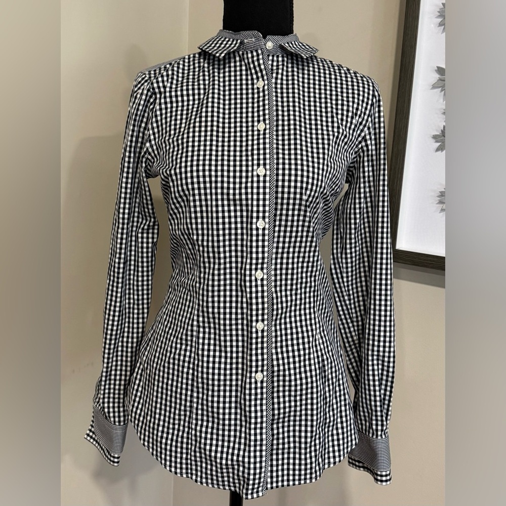 Brooks Brothers Tailored Fit Gingham Stretch Cotton Fun Shirt - Picture 4 of 8
